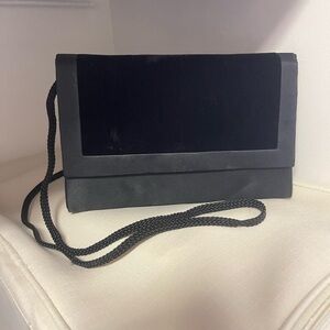 La Regale Black Clutch with Chain Strap